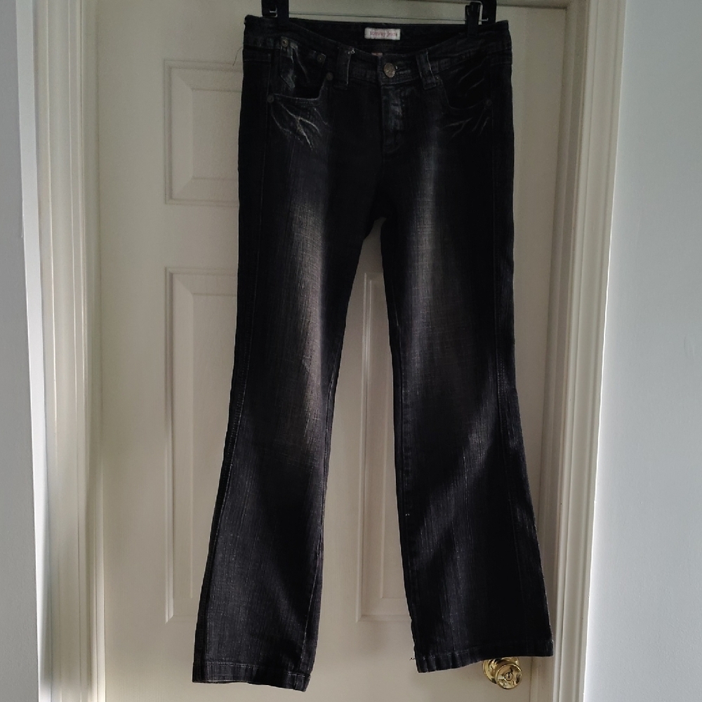 Tommy Hilfiger Black Flare Wide Leg Jeans